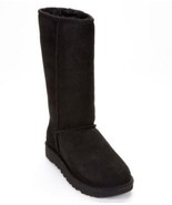 Ugg Classic Tall II Suede Sheepskin Women&#39;s Snow Boots - Colour: Black - $218.83 CAD