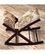 Rocking Wooden Foot Stool Foot Rest Foldable Upholstered Padded Ottoman ... - $63.25 CAD