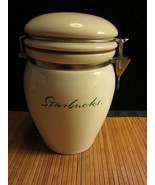 Starbucks Coffee Cookies Snacks Biscotti Canister Jar Green Cursive Logo... - €21,85 EUR