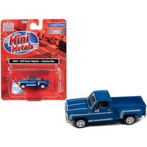 1976 Chevrolet Stepside Pickup Truck Hawaiian Blue with White Stripes 1/87 (H... - £21.22 GBP