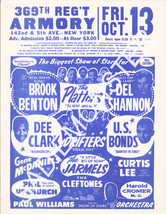 Del Shannon, Drifters, Dee Clark 1961 Concert Handbill 1963 with Publicity Photo - £304.19 GBP