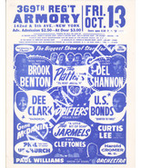 Del Shannon, Drifters, Dee Clark 1961 Concert Handbill 1963 with Publici... - $7,507.71 MXN
