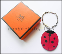 RARE AUTH NWB Hermes Animal Collection Leather Bag Charm or Keychain LAD... - £419.66 GBP