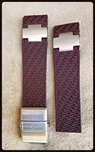 22mm Rubber Watch Strap Band for ULYSSE NARDIN Marine Diver (Brown+Clasp) - £80.14 GBP