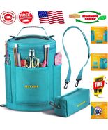 Large Knitting Bag with External Pockets - Complete Accessories Case Inc... - $72.72 CAD