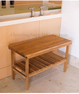 Teak Rectangle Bench with Removable Shelf 22 - $817.88 CAD