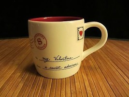 2010 Starbucks Valentine Coffee Mug Tea Cup Secret Admirer Stamped Letter - £11.98 GBP