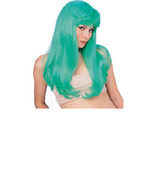 RUBIE&#39;S GREEN GLAMOUR WIG ADULT HALLOWEEN COSTUME ACCESSORY 50417 - £6.95 GBP