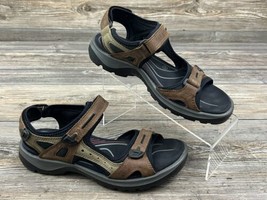 Ecco Yucatan Sport Sandal Mens Size 8 EU 41 Brown Leather Receptor Technology - £22.68 GBP