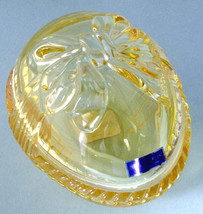 Waterford Marquis Crystal Easter Egg Trinket Candy Box 5.5&quot; Yellow Herit... - $39.50