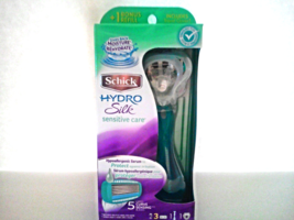 New Schick Hydro Silk Sensitive Care 5 Blade Razor Kit Travel Cover 3 Cartridges - $9.00
