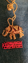 New Betsey Johnson Necklace Elephant Red Rhinestone Collectible Decorative Nice - £11.98 GBP