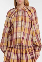 Isabel Marant Etoile Women&#39;s Blandine Cotton Checked Shirt Blouse Tunic Top M 34 - £77.13 GBP