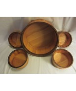 Williams Sonoma Vermont Bowls Signed McLeod 12&quot; Birch Wood Salad, Servin... - €100,57 EUR