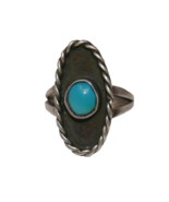 Sterling Silver Turquoise Ring Size 7.5 - $842.21 MXN