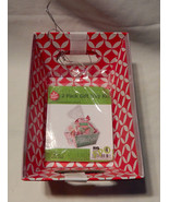 Christmas 2 Pack Gift Tray Set Sweet Treats Merry Christmas 4 1/2" x 7" 23C - $3.95