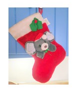 Vintage Christmas Stocking Plush 3D Mouse By Dollcraft Toys Vintage 16 Inch - $220.89 MXN