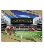 Official NFL San Francisco 49ers Personalized 62&quot; x 84&quot; Washable Rug - $275.07 CAD