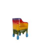 Rainbow Melting Chair Dripping Statue - $1,519.83
