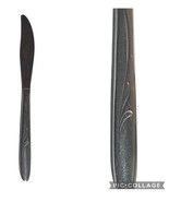 Vintage MCM Stainless Steel Leaf Swirl Design Handle Knife 8.25&quot; - $8.90