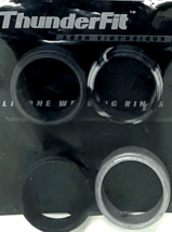 ThunderFit Mens 4 Pack Silicone Wedding Bands Rings Size 10 Black and Gray Tones image 3