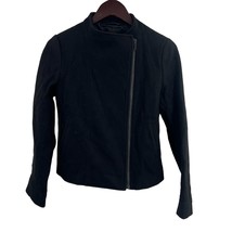 Wool Moto Jacket Small Black Uniqlo Wool Collection  - £37.06 GBP