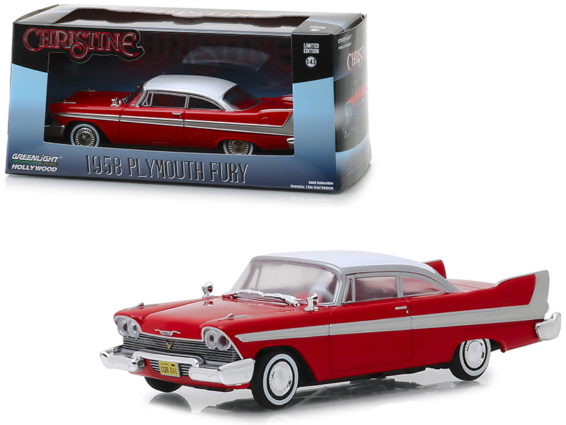1958 Plymouth Fury Red "Christine" (1983) Movie 1/43 Diecast Model Car by Greenl - $36.21
