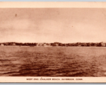 Chalker Spiaggia West End Saybrook Connecticut Cromata Unp Wb Cartolina N1 - $12.25
