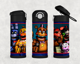 Personalized Five Nights at Freddy&#39;s 12oz Kids Stainless Steel Water Bottle - £17.48 GBP