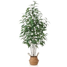Artificial Eucalyptus Tree,5Ft Tree Fake Plant In Pot For Home And Offic... - $122.99