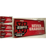 ESPN U-College Game Day License Plate University-Never Graduate-Man Cave... - £12.63 GBP