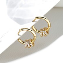 ANENJERY Silver Color Hiphop Jewelry Round Circle Hoop Earrings for Women Small  - £8.14 GBP