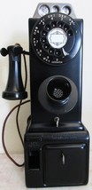 Western Electric Pay Telephone 3 Coin Slot 1930's Black Fully Restored - $1,480.05