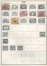 BELGIUM 1895-1938 Very Fine Used Stamps Hinged on List: 2 Sides. - £0.79 GBP