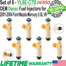 6Pcs Denso OEM Fuel Injectors for 2001, 2002, 2003, 2004 Mazda Tribute 3.0L V6 - £66.58 GBP