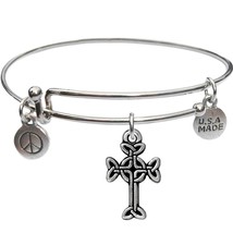 Bangle Bracelet and Celtic Cross - USA Made - BBandJT175 - £7.81 GBP
