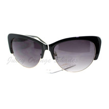 Womens Fashion Sunglasses Retro Plastic Top Oval Cateye Frame - £6.25 GBP