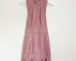 NWT Mistress Rocks Boiling Point Dusty Pink Mini Dress Ruffle Faux Suede XS - $49.99