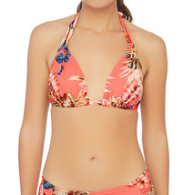 La Blanca LB0PB80 Tropical Rain Sliding Halter Bikini Top SZ 0 Coral - £27.93 GBP