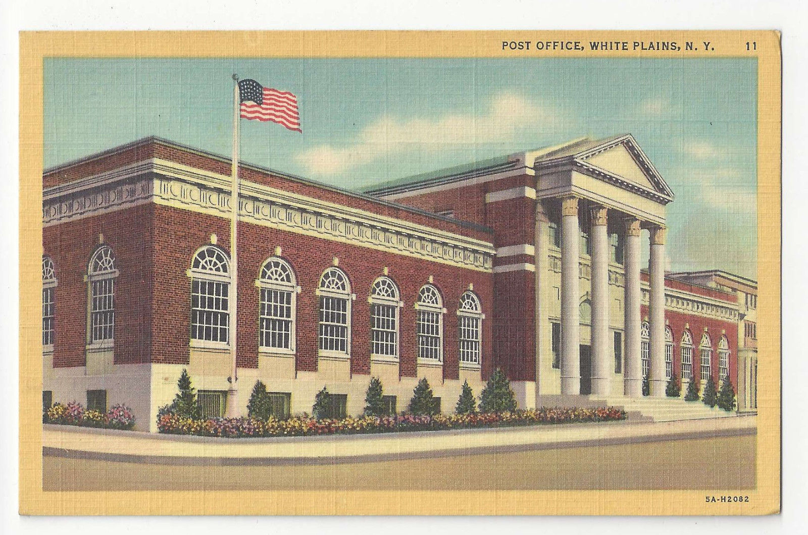 NY White Plains New York Post Office Vintage 1935 Linen Postcard - $4.74