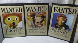 3 wall art Wanted DOA Manga Anime FRAMED posters Chopper Shanks Portgas D Ace - £48.11 GBP