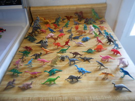 large lot of dinosaurs toy dinsaurs lot of 74 different toy dinosaurs - £10.24 GBP