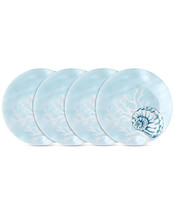 Q SQUARED Captiva 4-Pc. Melamine 8&quot; Salad Plate Set NEW - £27.43 GBP