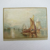 Antique Art Print Joseph Mallord William Turner Stangate Creek on River Medway - £23.50 GBP
