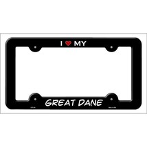 I Love My Great Dane Metal License Plate Frame - £5.44 GBP