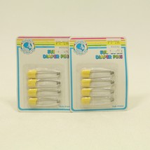 Vintage Yellow Cloth Diaper Safety Pins Baby Shower Gift NEW LOT OF 8 Pins - £9.14 GBP