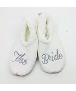 Snoozies Women&#39;s The Bride Slippers Non Skid Soles White Large 9/10 - $17.35 CAD