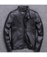men Classic casual leather jacket. super sales origin natural cowhide co... - $185.99