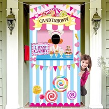 Candy Shop Party Decoration Sweet Shoppe Hanging Banner Background Carnival Phot - £12.14 GBP