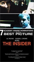The Insider...Starring: Al Pacino, Russell Crowe, Christopher Plummer (used VHS) - £9.38 GBP